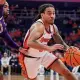 Syracuse guard Jaquan Carlos drives to the rack against UAlbany (cuse.com).